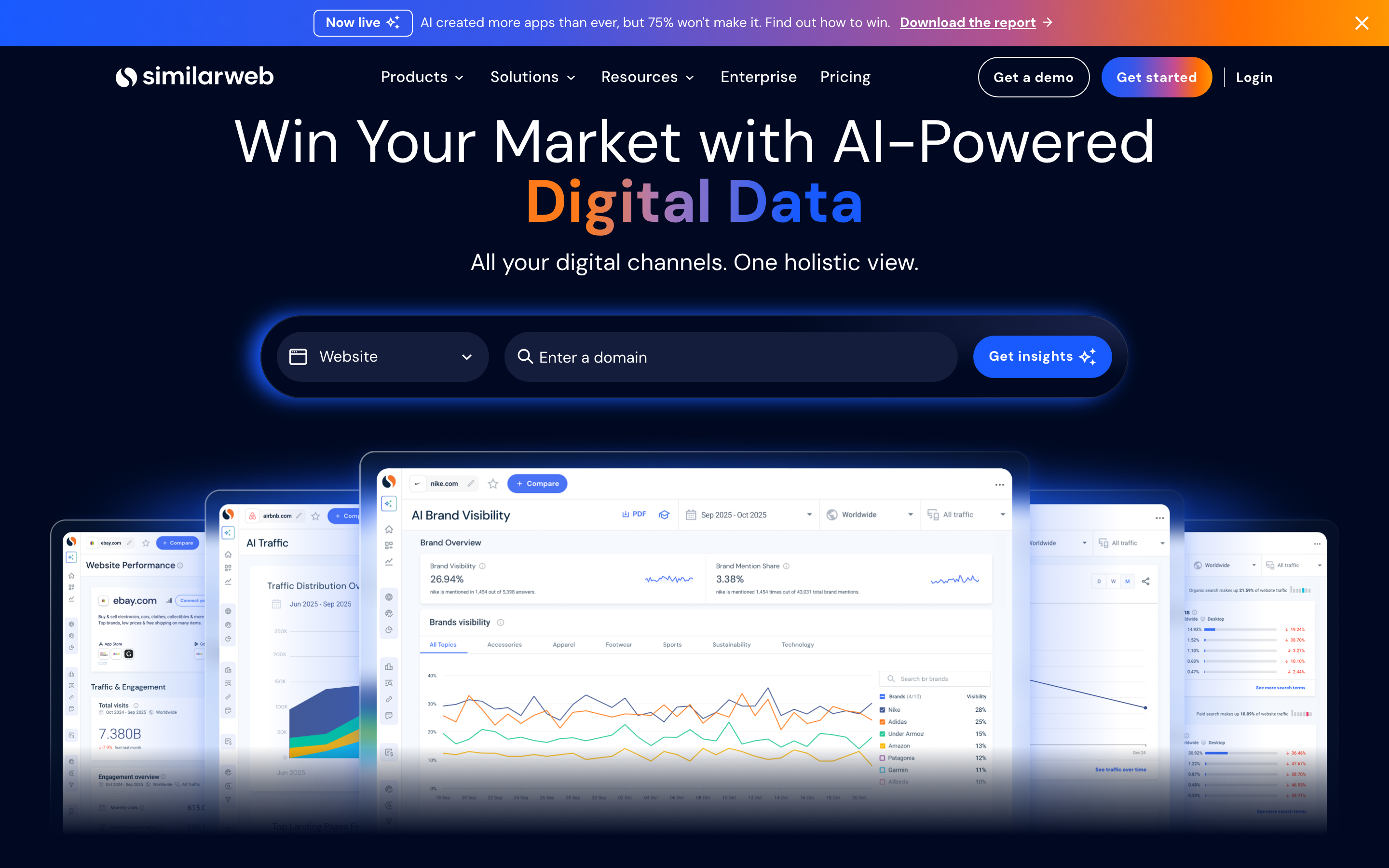 SimilarWeb Chrome Extension homepage